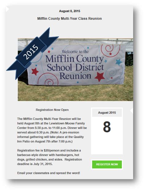 Mifflin County School District Reunion