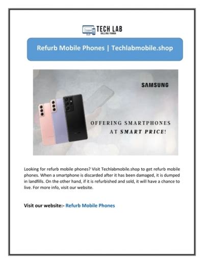 Refurb Mobile Phones Techlabmobileshop