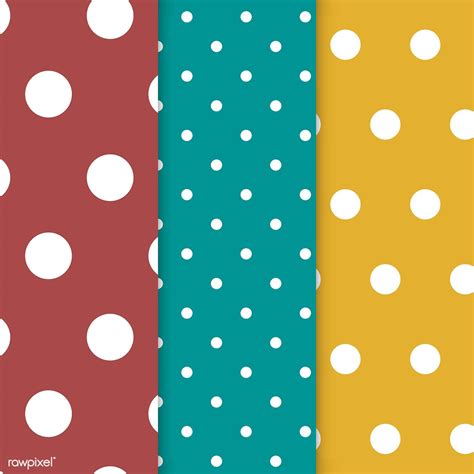 Colorful Polka Dot Seamless Pattern Vector Set Free Image By Rawpixel