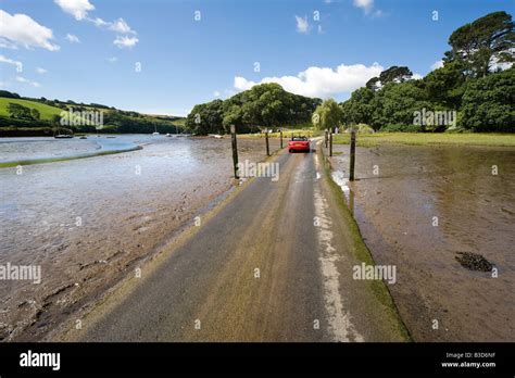 Tidal Road Estuary Of The River Avon Aveton Ford South Hams Devon