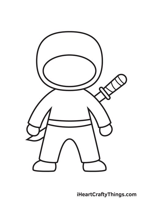 Ninja Drawing — How To Draw A Ninja Step By Step