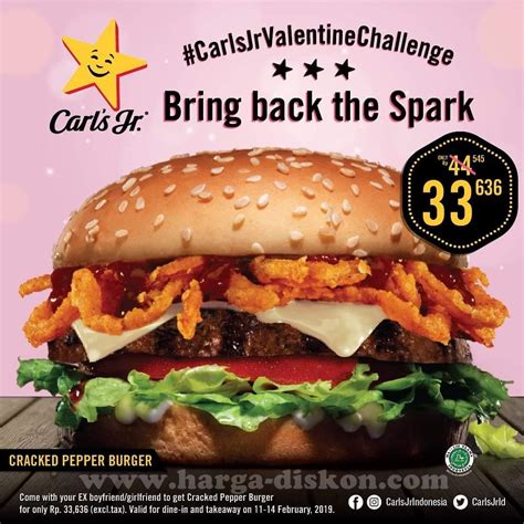 Promo Carls Jr Cracked Pepper Burger Rp33636 Periode 11 14 Februari 2019 Program Promo