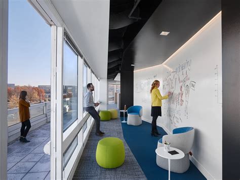 Collaborative Workspace Writable Walls At Noblis Offices Office