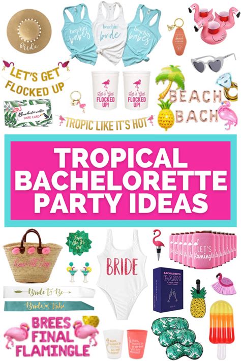 Tropical Beach Bachelorette Party Ideas Decor Apparel Favors Etc