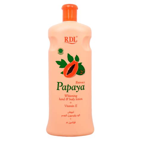 Rdl Papaya Extract Whitening Hand And Body Lotion Vitamin E 600 Ml