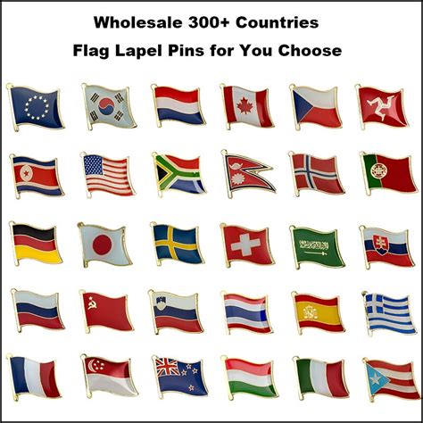 Buy Wholesale 300 Countries Flag Laple Pin Badge Pin