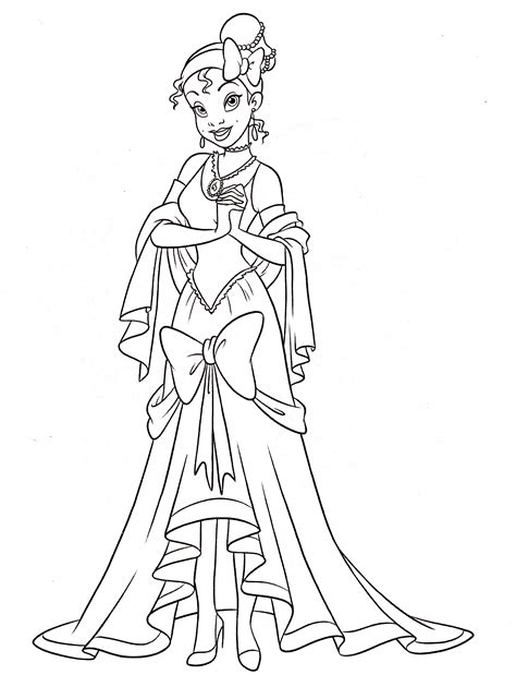 Walt Disney Coloring Pages - Princess Tiana - Walt Disney Characters