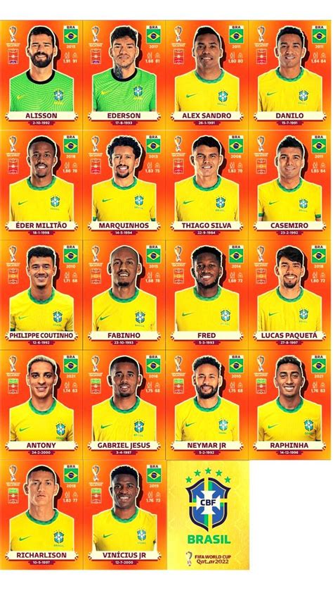 All Stickers Brazil Panini World Cup Qatar 2022 Football World Cup 2022