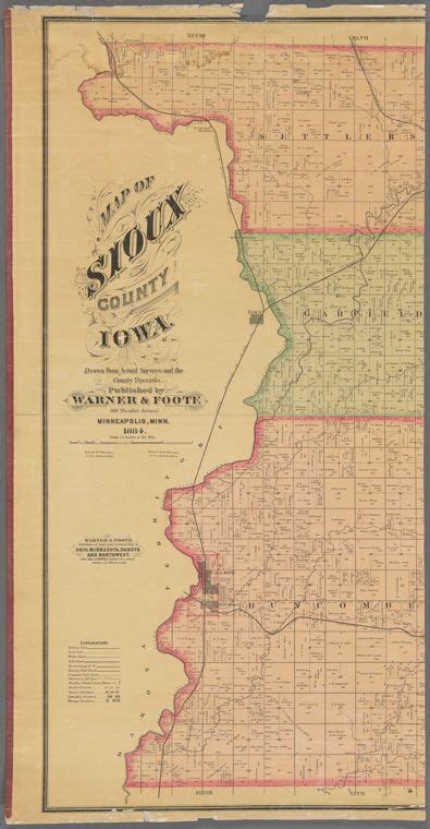 Map Of Sioux County Iowa Nypl Digital Collections