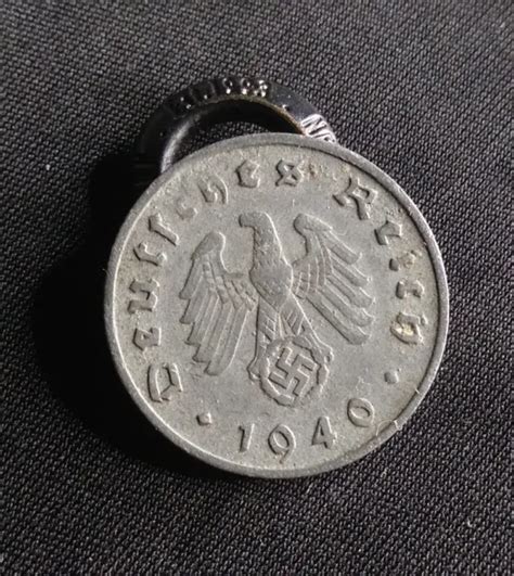Ww2 1940 A Nazi Germany 10 Reichspfennig Swastika Single Coin 29 3