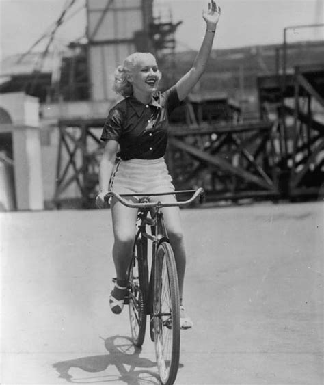 Betty Grable Riding A Bicycle Circa 1935 Million Dollar Legs Betty