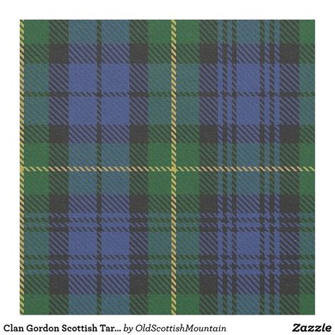 Clan Gordon Scottish Tartan Plaid Fabric Plaid Fabric Tartan Plaid