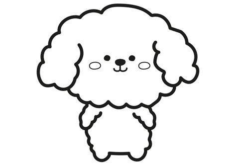 Dibujo Kawaii Para Colorear Un Perro Lanoso A Kawaii Woolly Dog