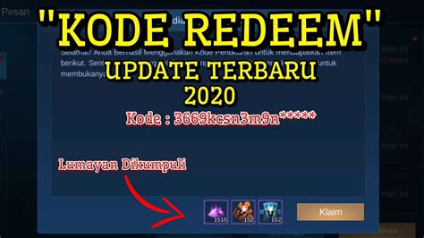 Getting pubg mobile redeem codes can be a little bit of a challenge sometimes, as that's why we decided to create a list of pubg mobile redeem codes, listing those that. KODE REDEEM TERBARU! BURUAN REDEEM SEBELUM LIMIT - Mobile Legend Kode Redeemm 2020 - YouTube