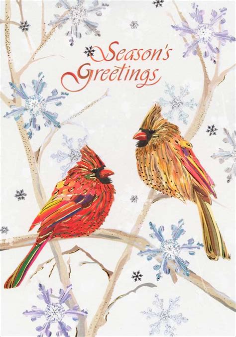 Have a blessed christmas and a happy new year. Turnowsky - Birds Season's Greetings - Christmas Card #MO7164
