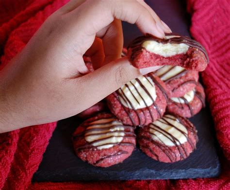 Red Velvet Thumbprint Cookies Cooking Mamas