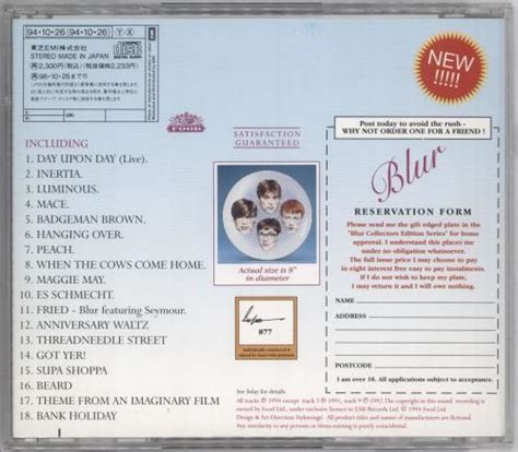 Blur Special Collectors Edition Japanese Cd Album Cdlp 261236