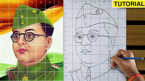 Netaji Subhash Chandra Bose Drawing Step By Step How To Draw Netaji