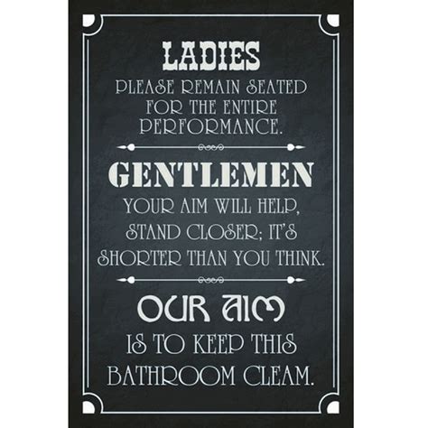 Bathroom Rules Ladies And Gentlemen Retroborden