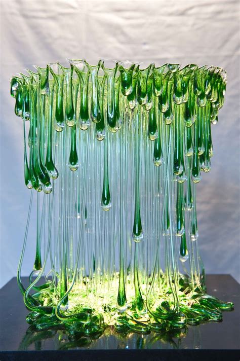 Dripping Fused Glass Art Glass Art Glass Sculpture