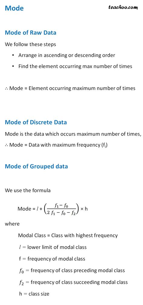 The number of children in 15 families be as follows. Statistics Formula Sheet - Mean, Median, Mode, Variance ...