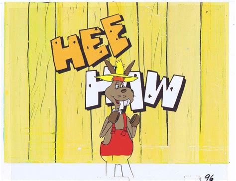 Hee Haw Cbs Original Production Animation Cel And Copy Bkgd A9237