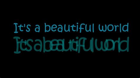 Westlife Beautiful World `lyrics Youtube