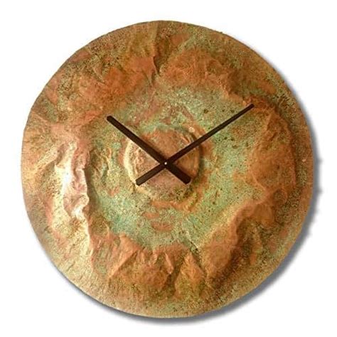 Oversized Copper Wall Clock 24 Inch Round Decorative