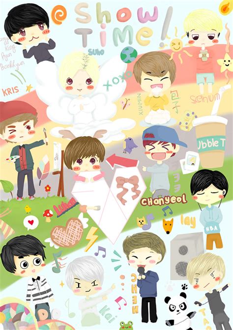 Exo Chibi Wallpaper Cartoon 272129 Hd Wallpaper And Backgrounds