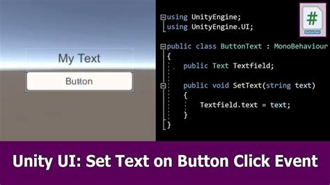 Script interface for font assets. Unity Set Text On Button Click Event in C# Script in 2020 ...