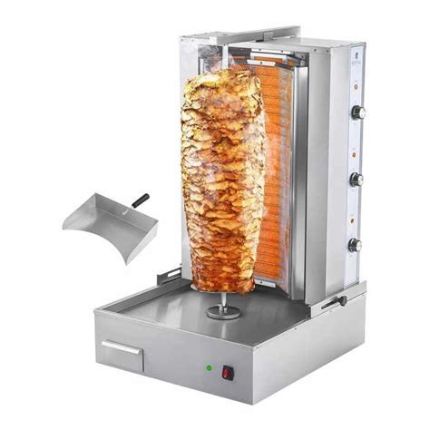 Machine A Kebab Grill Electrique Inox Broche 6 Resistances 6000 W 730mm