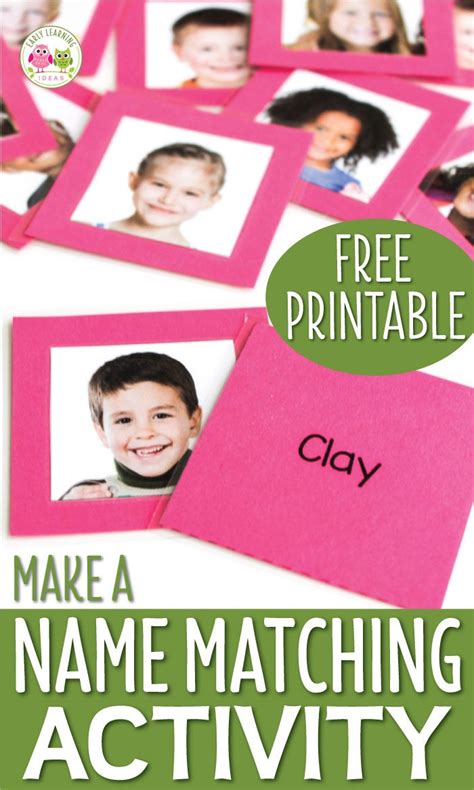 How To Make Name Activities With Free Printable Name Cards Name