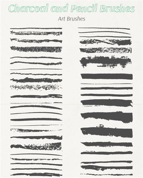 Free 21 Charcoal Brushes In Abr Atn