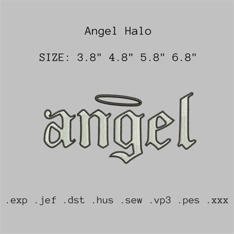Angel Halo Embroidery Designlove Trendy File For Machine Etsy