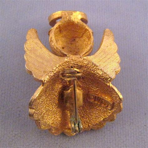 Ultracraft Angel On Your Shoulder Figural Goldtone Pin From