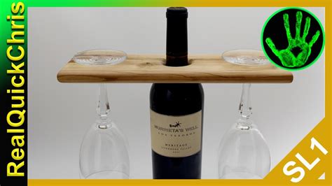 Wood Wine Bottle And Glass Holder Glass Designs