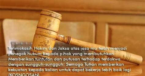 Kata Bijak Hakim & Jaksa yang Adil untuk Caption dan Status - KOSNGOSAN