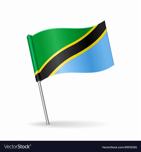Tanzanian Flag Map Pointer Layout Royalty Free Vector Image