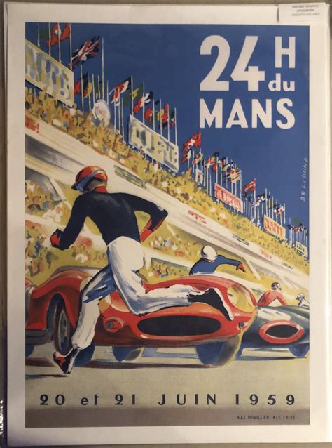 Original Le Mans Poster 1959 Rlemans