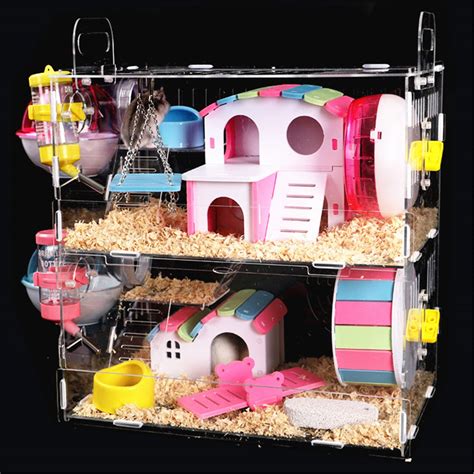 Large Size Hamster House Acrylic Small Pet Cage Transparent Etsy