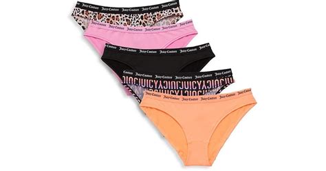 Juicy Couture 5 Pack Logo Bikini Panties Lyst