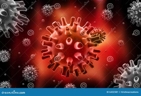 Herpes Simplex Virus Particle Structure Stock Image CartoonDealer