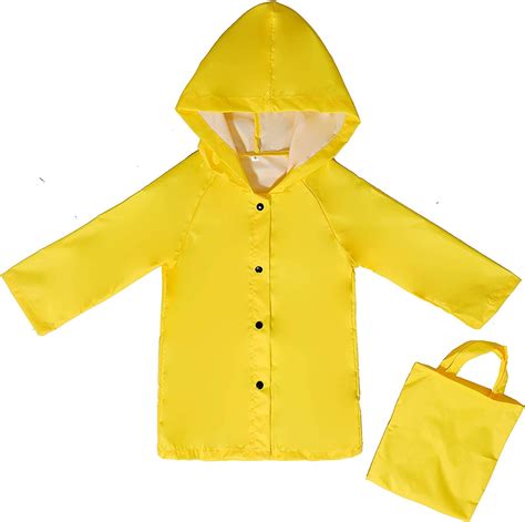 Yiluweinir Age 3 10t Girls Yellow Rain Jacket Kids Hooded
