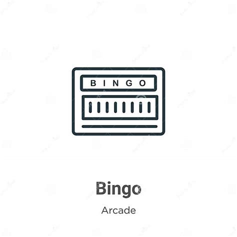 Bingo Outline Vector Icon Thin Line Black Bingo Icon Flat Vector