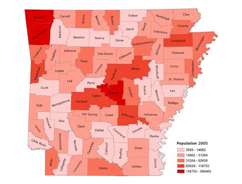 Population 2005 Arkansas Encyclopedia Of Arkansas