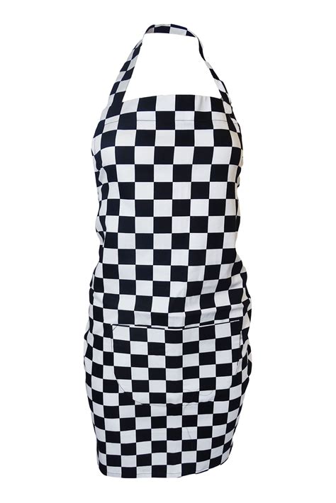 full length apron with pocket at bottom part of apron apron pockets apron checkered