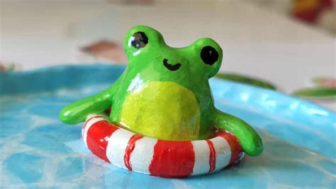 Clay Froggy In A Pool Diy Clay Crafts Clay Diy Projects Clay Crafts
