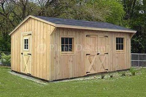 12 X 16 Utility Storage Saltbox Shed Plans Material List Included