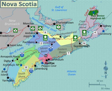 Stock Vector Map Of Nova Scotia One Stop Map Printable Map Of Nova