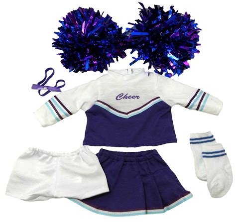 Doll Cheerleader Outfit Set In 2021 Doll Clothes American Girl American Girl Clothes